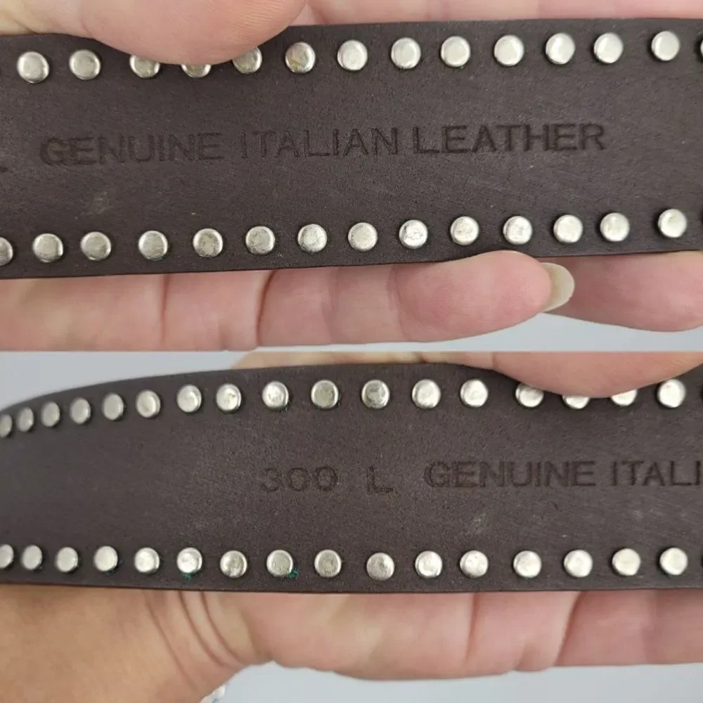 Womens Italian Leather Belt M 34